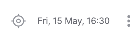 Tracker indicator icon next to the message timestamp