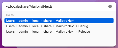 fix data base problem in mailbird