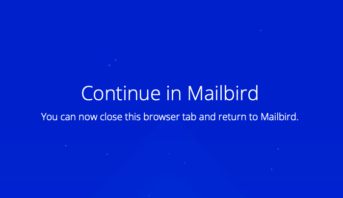 mailbird microsoft account